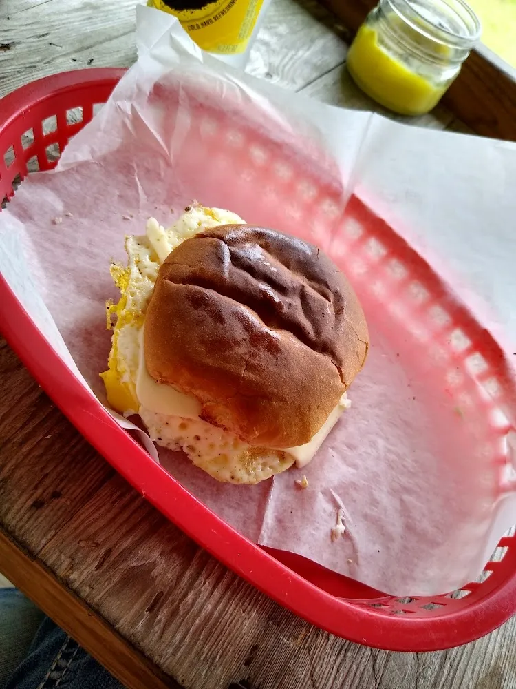 Egg and Pepper Jack Cheese on a Bun